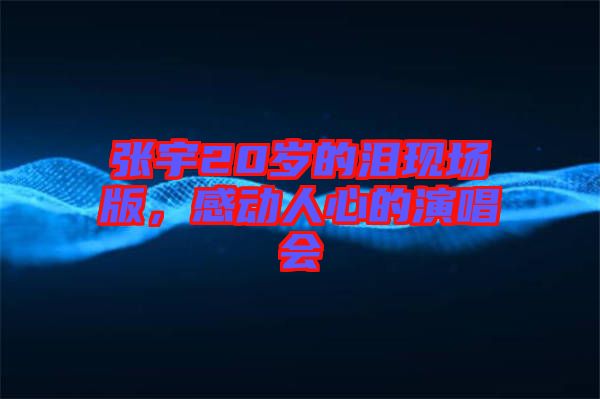 張宇20歲的淚現(xiàn)場(chǎng)版，感動(dòng)人心的演唱會(huì)