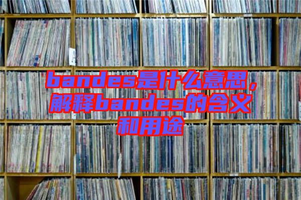 bandes是什么意思，解釋bandes的含義和用途