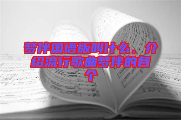 夢(mèng)伴國語版叫什么，介紹流行歌曲夢(mèng)伴的各個(gè)