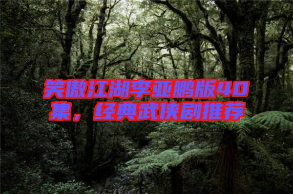 笑傲江湖李亞鵬版40集，經(jīng)典武俠劇推薦