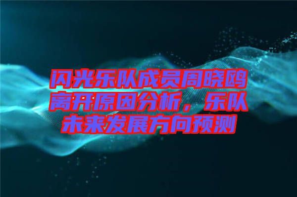 閃光樂隊成員周曉鷗離開原因分析，樂隊未來發(fā)展方向預(yù)測
