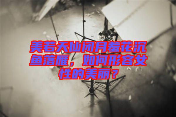 美若天仙閉月羞花沉魚落雁，如何形容女性的美麗？