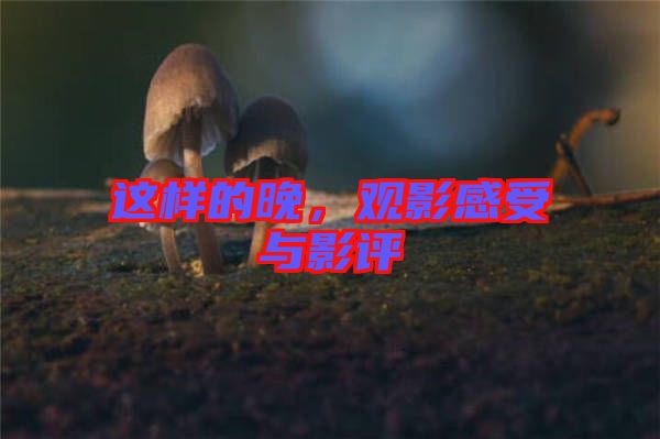 這樣的晚，觀影感受與影評(píng)