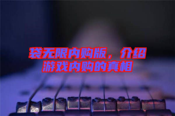 袋無限內(nèi)購版，介紹游戲內(nèi)購的真相