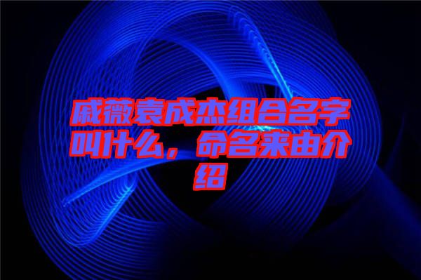 戚薇袁成杰組合名字叫什么，命名來由介紹