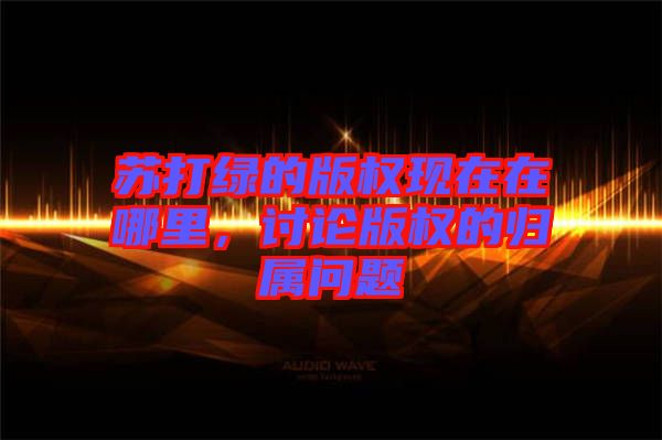 蘇打綠的版權(quán)現(xiàn)在在哪里，討論版權(quán)的歸屬問題