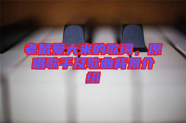 老鼠愛大米的歌詞，原唱歌手及歌曲背景介紹