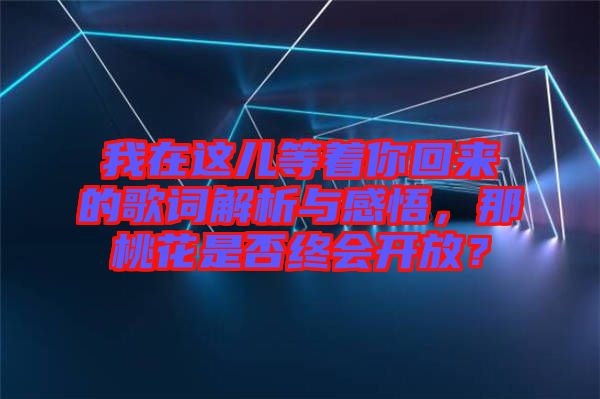 我在這兒等著你回來的歌詞解析與感悟，那桃花是否終會(huì)開放？