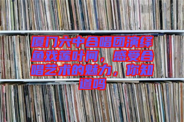 廈門六中合唱團(tuán)演繹魚戲蓮葉間，感受合唱藝術(shù)的魅力，你知道嗎
