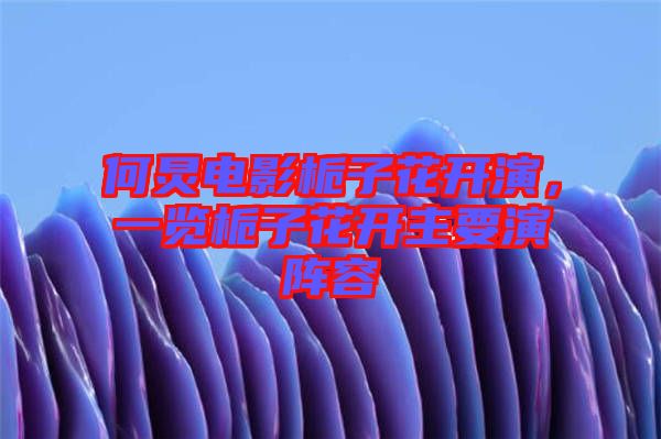 何炅電影梔子花開演，一覽梔子花開主要演陣容