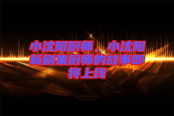 小沈陽廚師，小沈陽新劇集廚師的故事即將上線