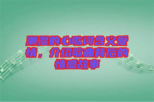 潮濕的心歌詞含義愛情，介紹歌曲背后的情感故事