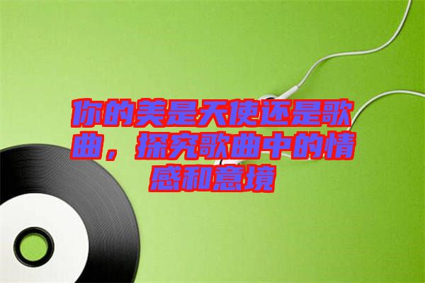 你的美是天使還是歌曲，探究歌曲中的情感和意境