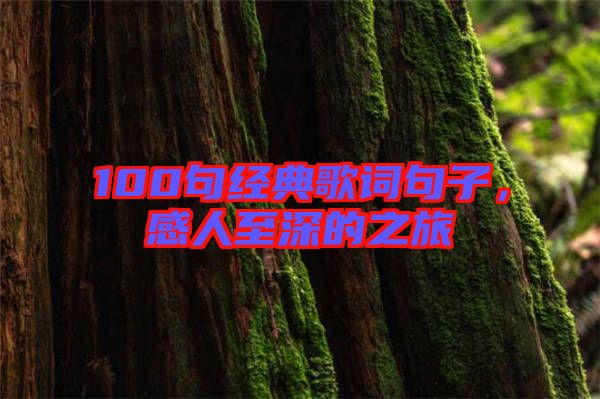 100句經(jīng)典歌詞句子，感人至深的之旅