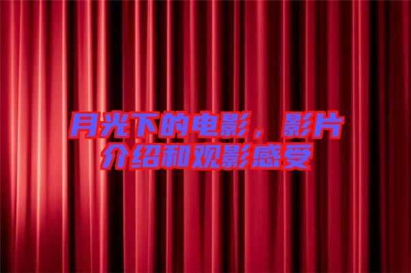 月光下的電影，影片介紹和觀影感受