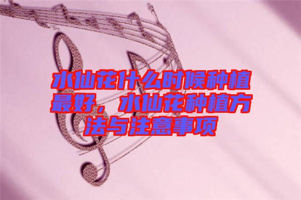 水仙花什么時(shí)候種植最好，水仙花種植方法與注意事項(xiàng)