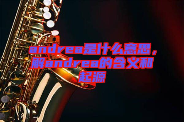 andrea是什么意思，解andrea的含義和起源