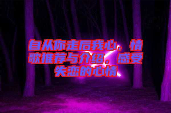 自從你走后我心，情歌推薦與介紹，感受失戀的心情
