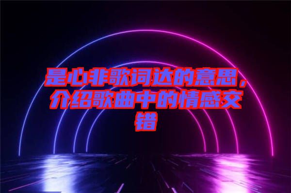 是心非歌詞達(dá)的意思，介紹歌曲中的情感交錯