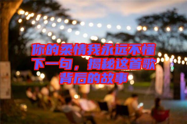 你的柔情我永遠(yuǎn)不懂下一句，揭秘這首歌背后的故事