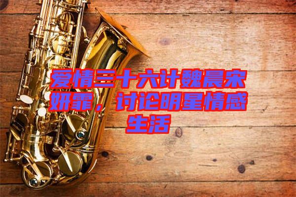 愛(ài)情三十六計(jì)魏晨宋妍霏，討論明星情感生活