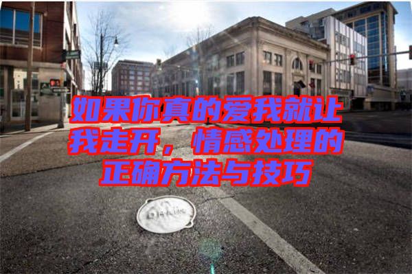 如果你真的愛(ài)我就讓我走開(kāi)，情感處理的正確方法與技巧