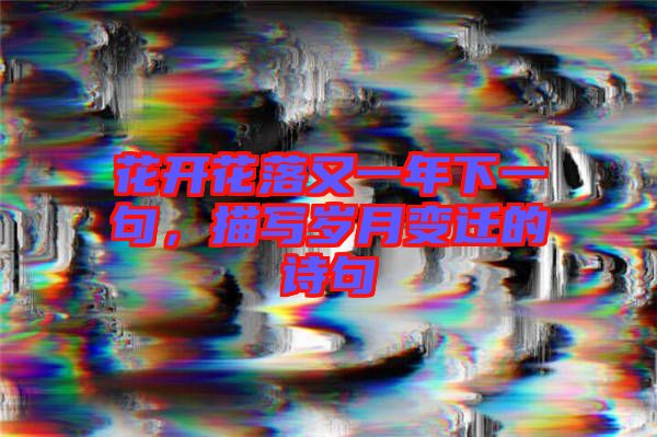 花開花落又一年下一句，描寫歲月變遷的詩句