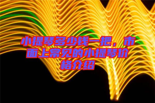 小提琴多少錢一把，市面上常見(jiàn)的小提琴價(jià)格介紹