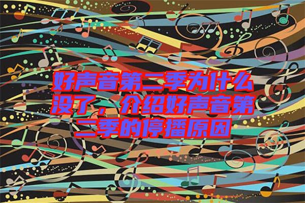 好聲音第二季為什么沒(méi)了，介紹好聲音第二季的停播原因