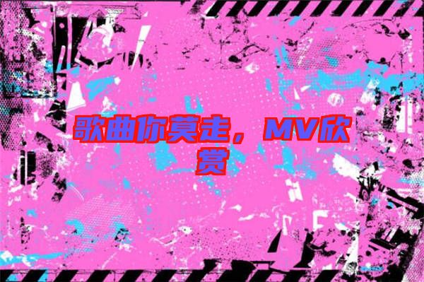 歌曲你莫走，MV欣賞
