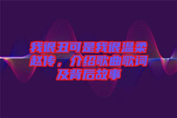 我很丑可是我很溫柔趙傳，介紹歌曲歌詞及背后故事
