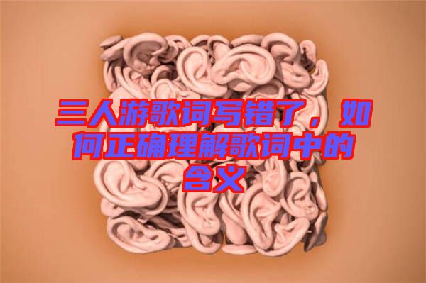三人游歌詞寫錯了，如何正確理解歌詞中的含義
