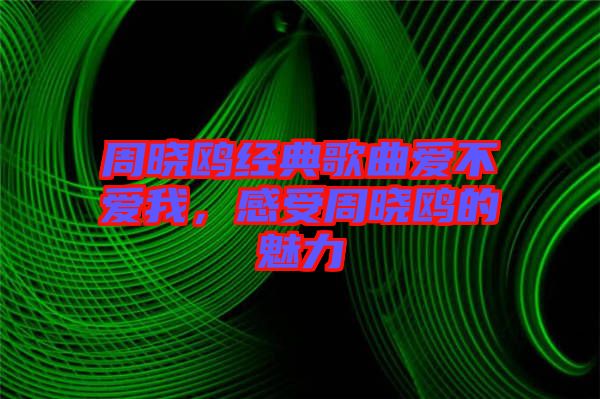 周曉鷗經典歌曲愛不愛我，感受周曉鷗的魅力