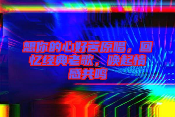 想你的心好苦原唱，回憶經(jīng)典老歌，喚起情感共鳴