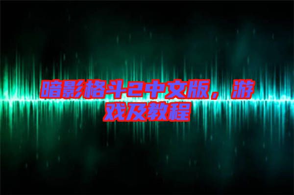 暗影格斗2中文版，游戲及教程