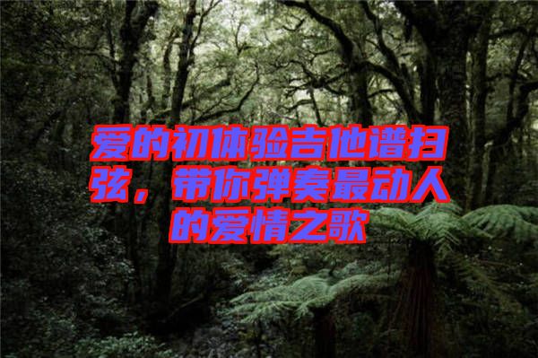 愛(ài)的初體驗(yàn)吉他譜掃弦，帶你彈奏最動(dòng)人的愛(ài)情之歌
