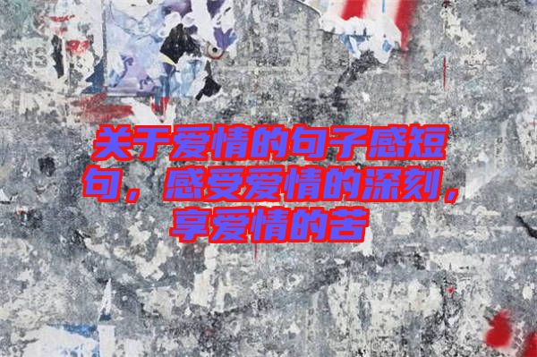 關(guān)于愛(ài)情的句子感短句，感受愛(ài)情的深刻，享愛(ài)情的苦