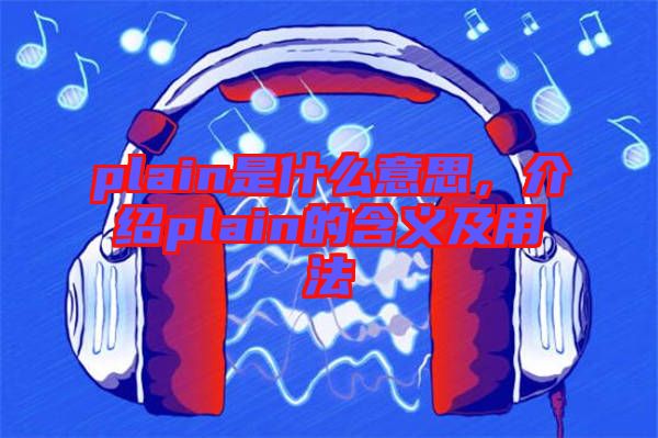 plain是什么意思，介紹plain的含義及用法