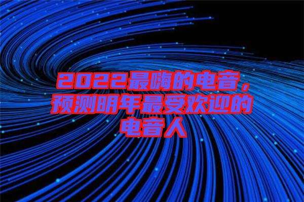 2022最嗨的電音，預(yù)測(cè)明年最受歡迎的電音人