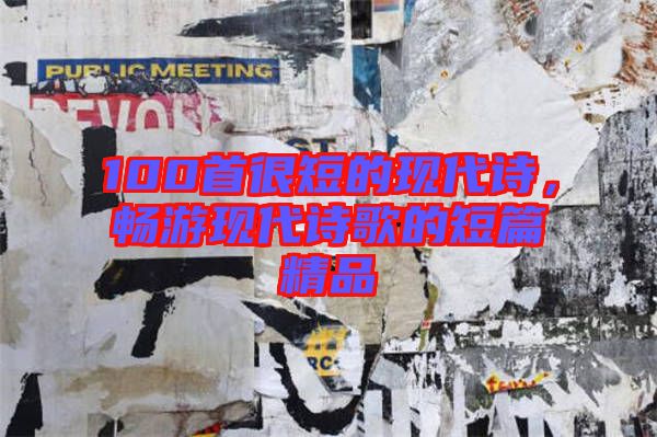 100首很短的現(xiàn)代詩，暢游現(xiàn)代詩歌的短篇精品