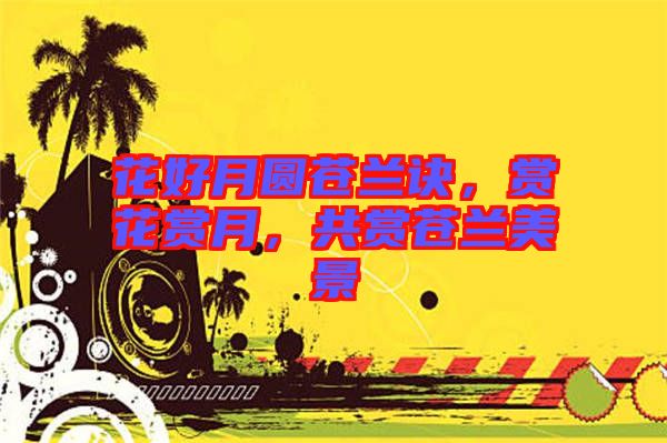 花好月圓蒼蘭訣，賞花賞月，共賞蒼蘭美景