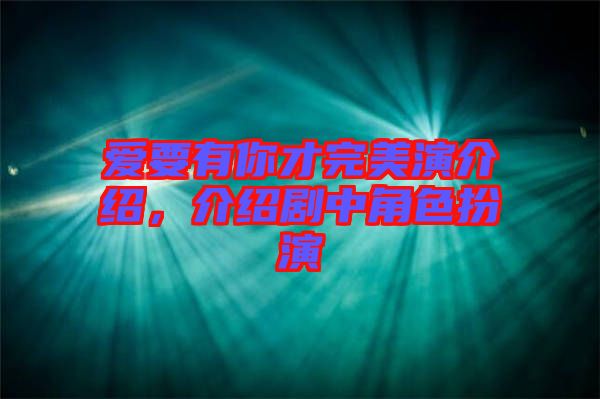 愛要有你才完美演介紹，介紹劇中角色扮演