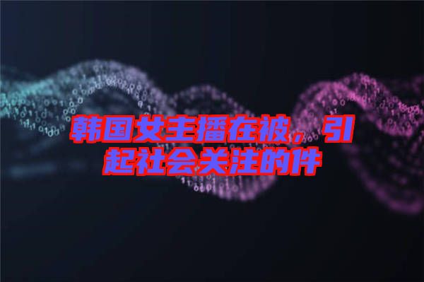 韓國女主播在被，引起社會(huì)關(guān)注的件