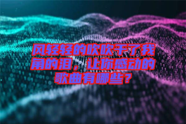 風(fēng)輕輕的吹吹干了我角的淚，讓你感動的歌曲有哪些？