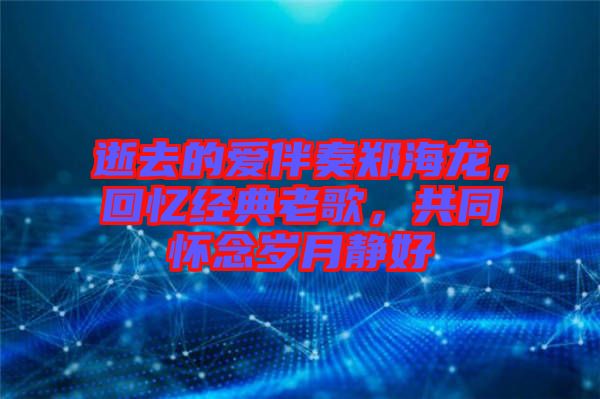 逝去的愛(ài)伴奏鄭海龍，回憶經(jīng)典老歌，共同懷念歲月靜好