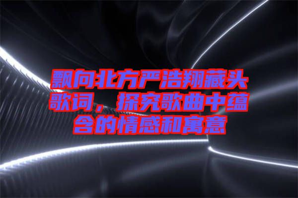 飄向北方嚴(yán)浩翔藏頭歌詞，探究歌曲中蘊(yùn)含的情感和寓意