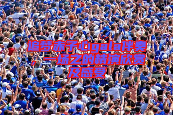追夢(mèng)赤子心gala伴奏，一場(chǎng)之的精演欣賞及感受