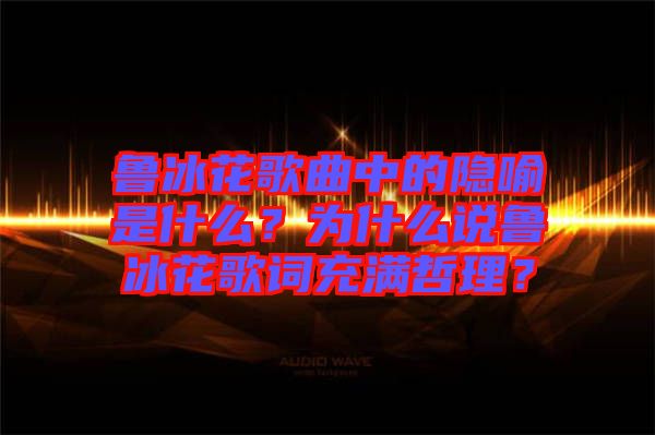 魯冰花歌曲中的隱喻是什么？為什么說魯冰花歌詞充滿哲理？