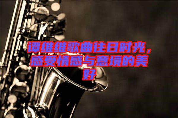 譚維維歌曲往日時光，感受情感與意境的美好