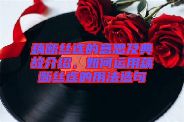 藕斷絲連的意思及典故介紹，如何運(yùn)用藕斷絲連的用法造句